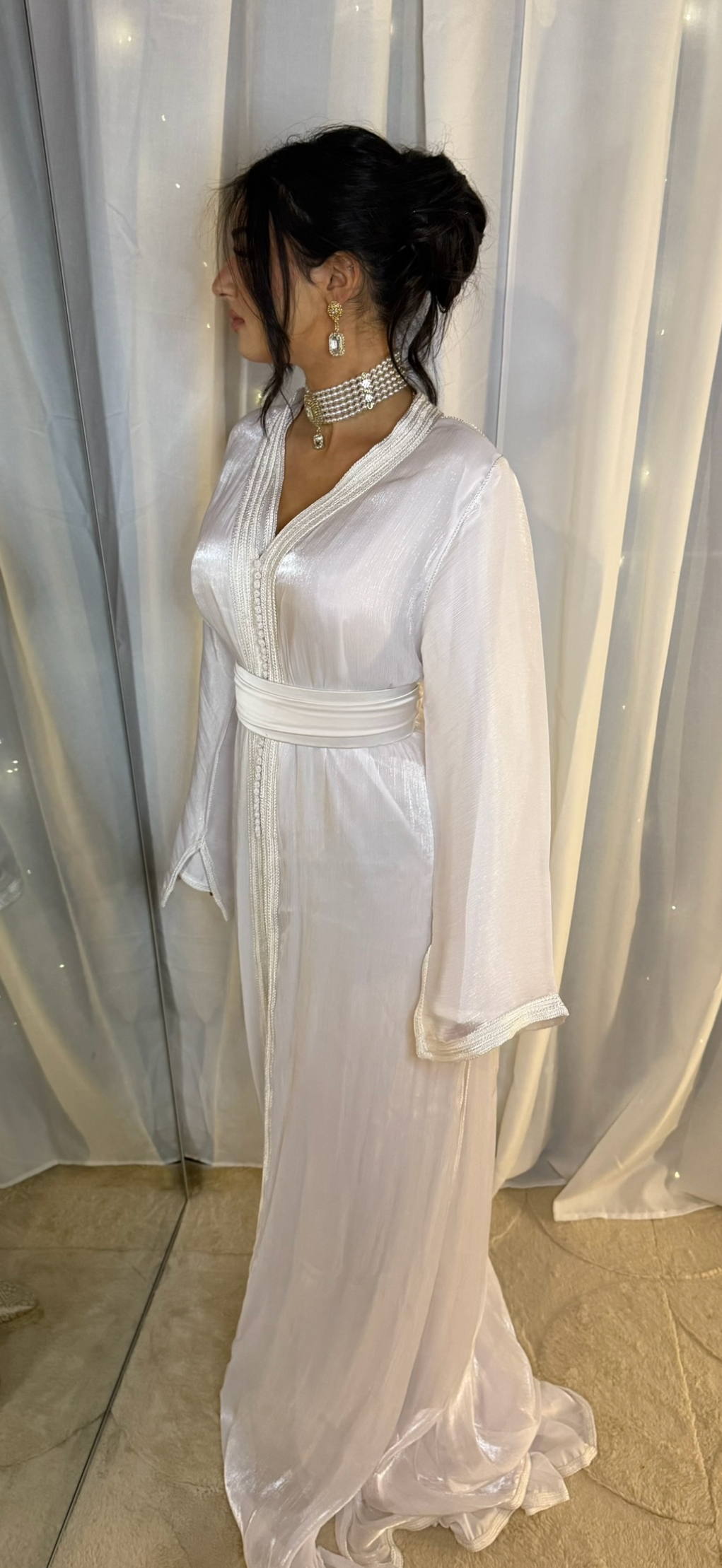Takchita Organza blanc