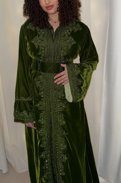 Takchita velours Vert