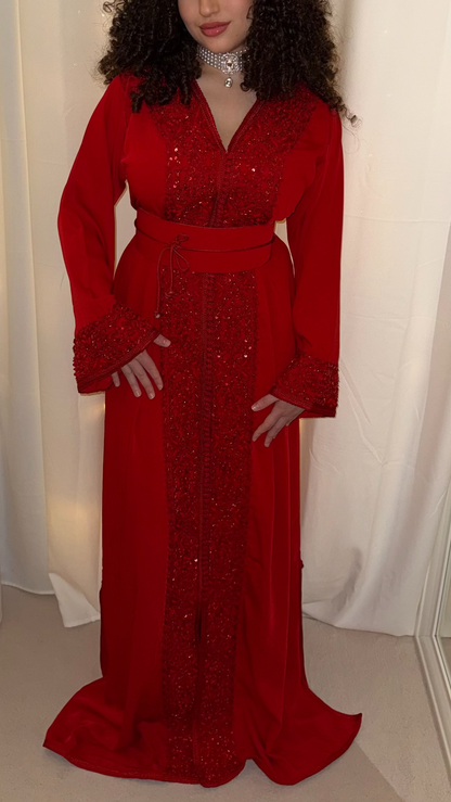 Caftan Bling rouge