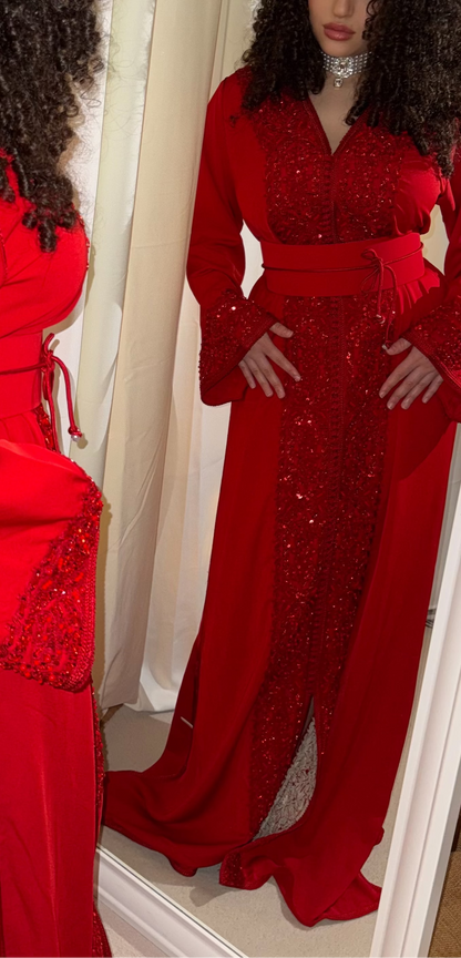 Caftan Bling rouge